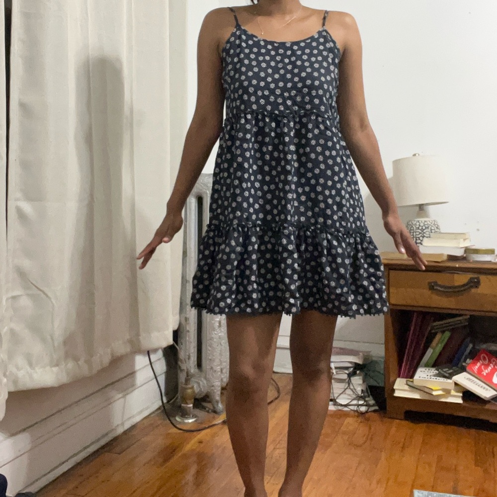 Mango navy Floral mini sundress - Picture 3 of 10